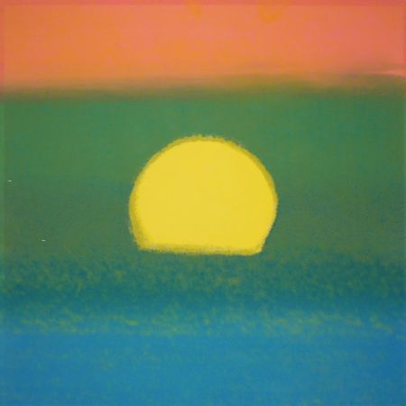 Siebdruck Warhol - Sunset (Unique) (Blue/Green/Orange/Yellow)