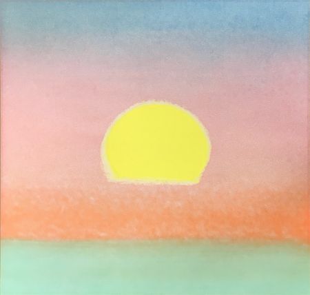 Siebdruck Warhol - Sunset [Unique] (Purple/Orange/Aqua/Yellow)