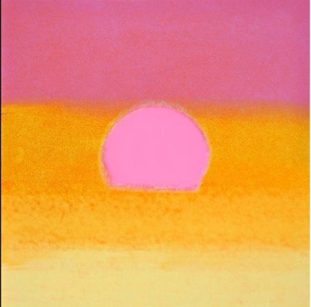 Siebdruck Warhol - Sunset (Unique) (Pink/Yellow)