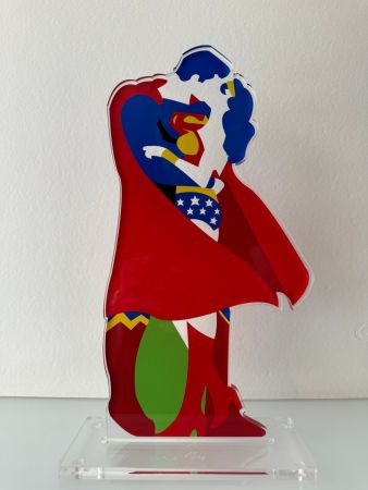 Siebdruck Lodola - Superheroes in love