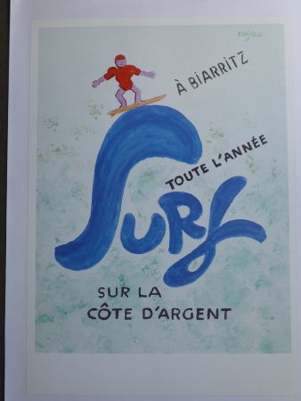 Plakat Savignac - Surf à Biarritz toute l'année sur la côte d'argent 