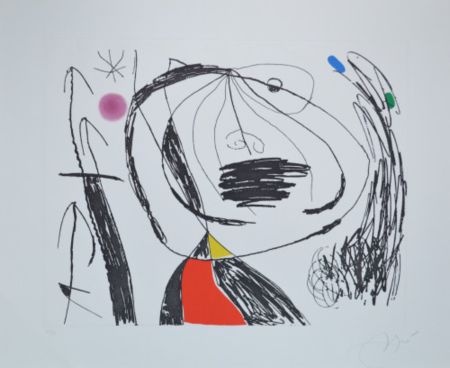 Radierung Und Aquatinta Miró - Série Mallorca 5 - D615