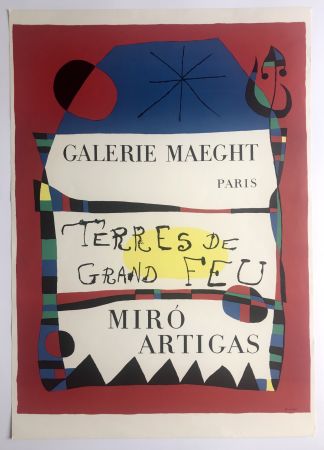 Plakat Miró -  Terres de grand feu / Galerie Maeght