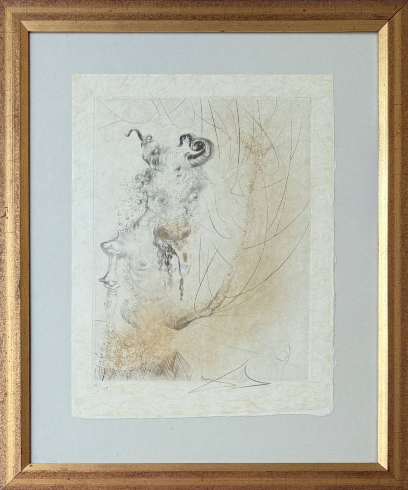 Kaltnadelradierung Dali - Tete de Veau (Calf's Head)
