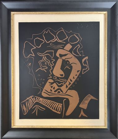 Linolschnitt Picasso - Tete d’Histrion