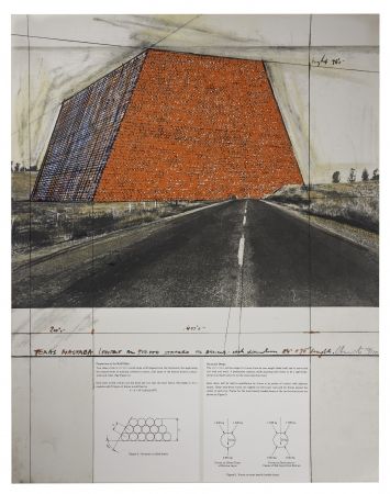 Siebdruck Christo - Texas Mastaba