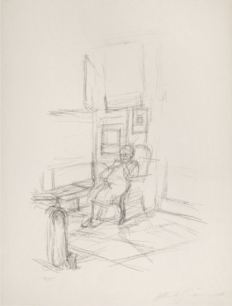 Lithographie Giacometti - The artist's mother sitting in front of the stove