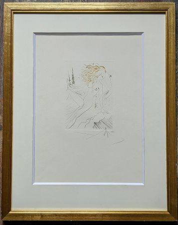 Stich Dali - The Betrothed of the King of Algarve, Original Hand-signed  Etching in colours, 1972
