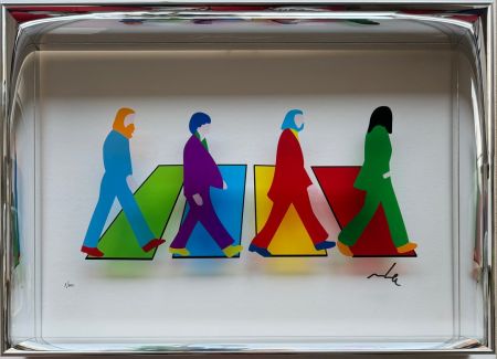 Siebdruck Lodola - The Fab Four (Plexiglass)