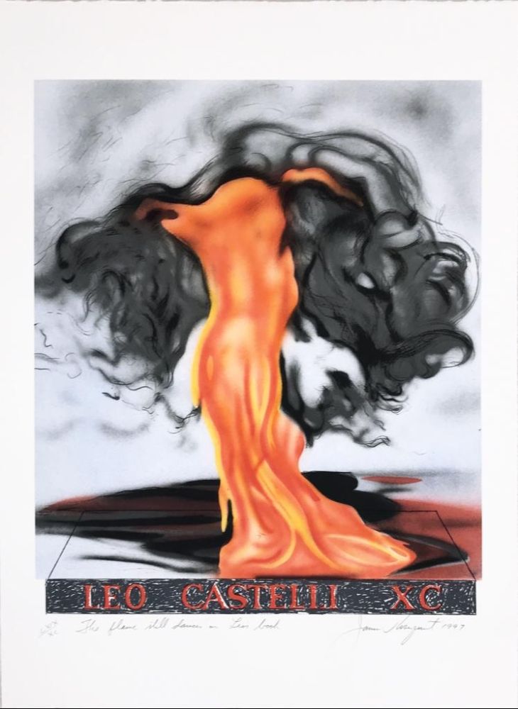 Lithographie Rosenquist - The Flame Still Dances on Leo's Book, from the portfolio of Leo Castelli's 90th Birthday