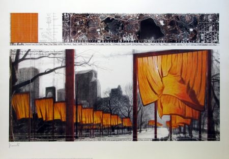 Lithographie Christo & Jeanne-Claude - The Gates, Project for Central Park, New York