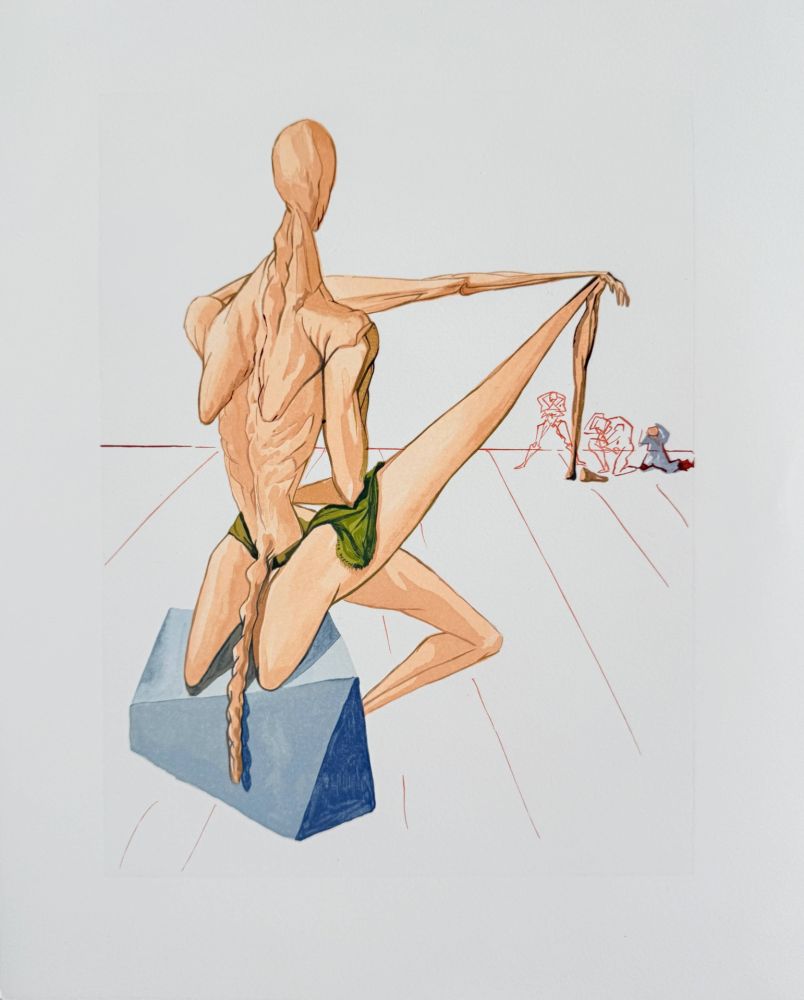 Holzschnitt Dali - The Inferno, Canto 5 - Minos