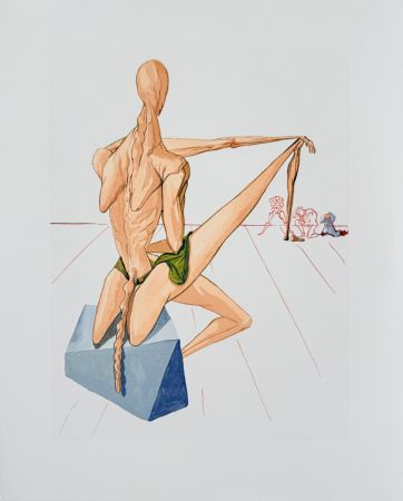 Holzschnitt Dali - The Inferno, Canto 5 - Minos