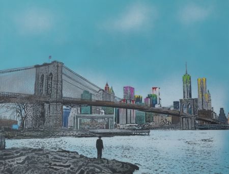 Siebdruck Walker - The Morning After – Brooklyn Bridge
