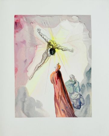Holzschnitt Dali - The Paradise, Canto 14 - Apparition du Christ