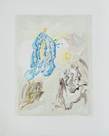Holzschnitt Dali - The Paradise, Canto 26 - Dante Recovers his Sight