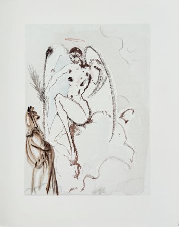 Holzschnitt Dali - The Paradise, Canto 31 - The Archangel Gabriel