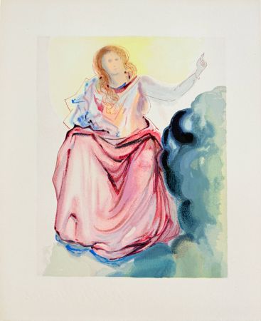 Holzschnitt Dali - The Paradise, Canto 4 - Beatrice