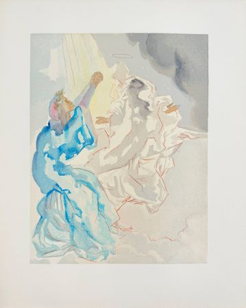 Holzschnitt Dali - The Paradise, Canto 5 - New Image of Beatrice