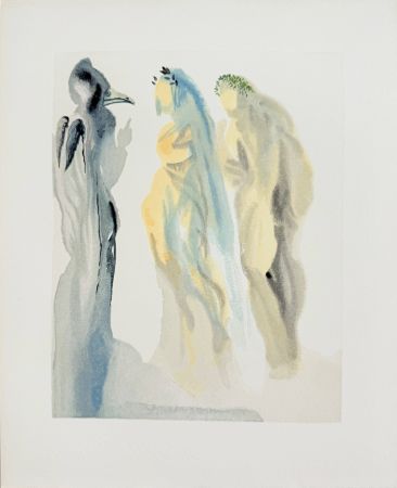 Holzschnitt Dali - The Paradise, Canto 9 - The Sphere of Venus