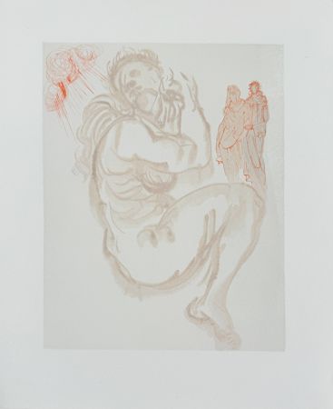 Holzschnitt Dali - The Purgatory, Canto 19 - Dante's Dream