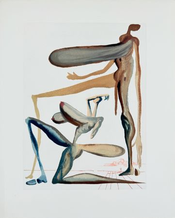 Holzschnitt Dali - The Purgatory, Canto 22 - Prodigality