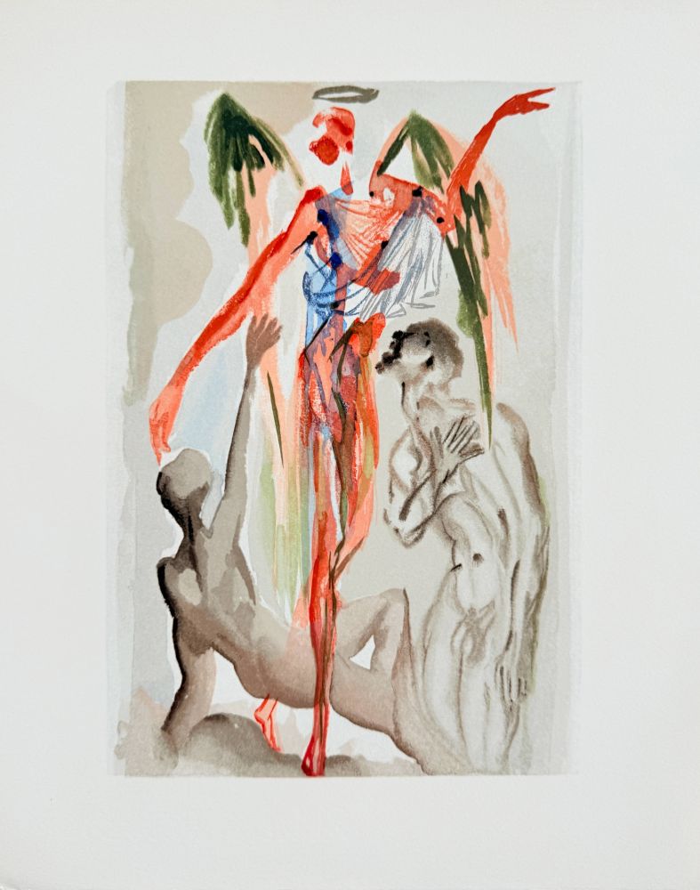 Holzschnitt Dali - The Purgatory, Canto 32 - The Barthly Paradise