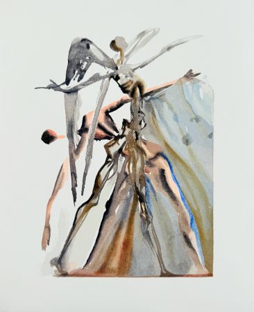 Holzschnitt Dali - The Purgatory, Canto 4 - The Negligent Ones