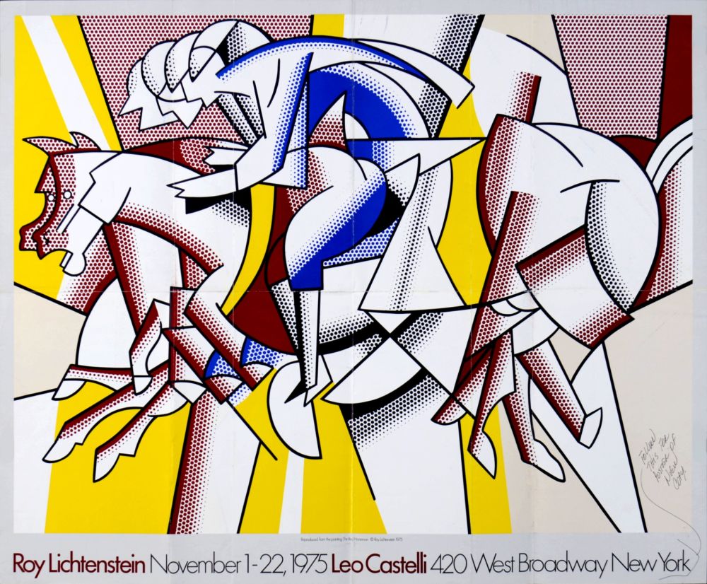Lithographie Lichtenstein - The Red Horseman, 1975 - Rare!