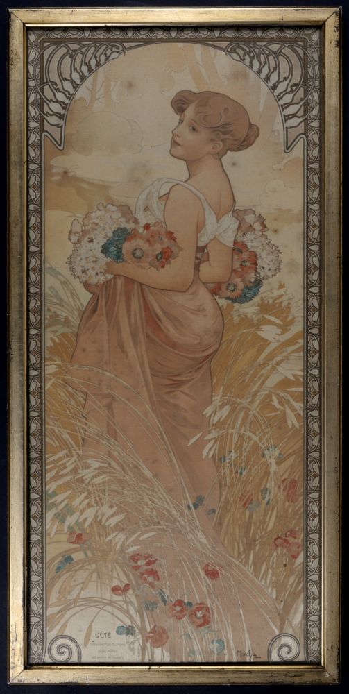 Lithographie Mucha - The Seasons : Summer, 1900