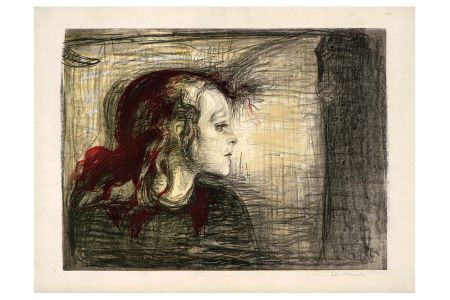 Lithographie Munch - The sick child (First Version)