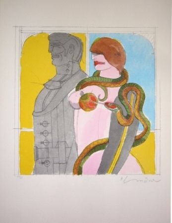 Lithographie Lindner - The Snake 