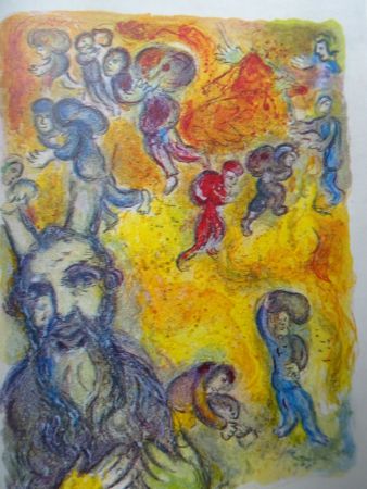 Lithographie Chagall - The story of the Exodus, plate 3:  En ces jours