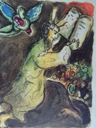 Lithographie Chagall - The Story of the Exodus, plate number 20:Voici les Paroles du Seigneur..