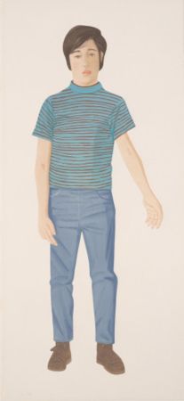 Aquatinta Katz - The Striped Shirt