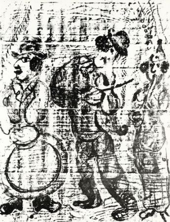Lithographie Chagall - The Wandering Musicians
