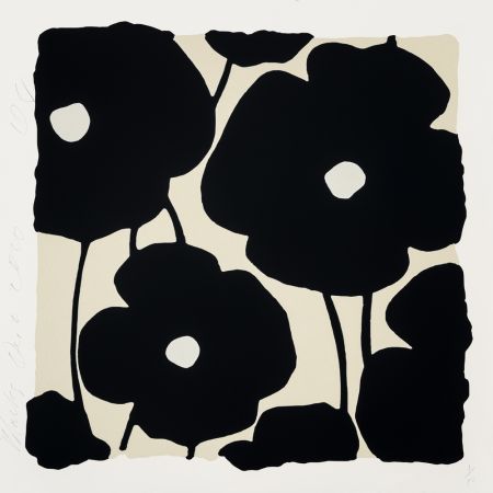 Siebdruck Sultan - Three Poppies (Black)
