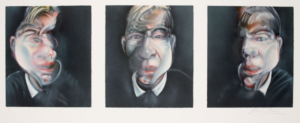 Lithographie Bacon - Three studies for a Self-portrait, 1981