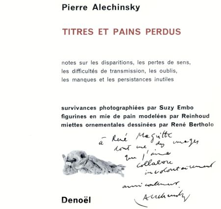 Illustriertes Buch Alechinsky - Titres et Pains perdus