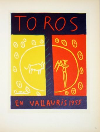 Lithographie Picasso - Toros en Vallauris