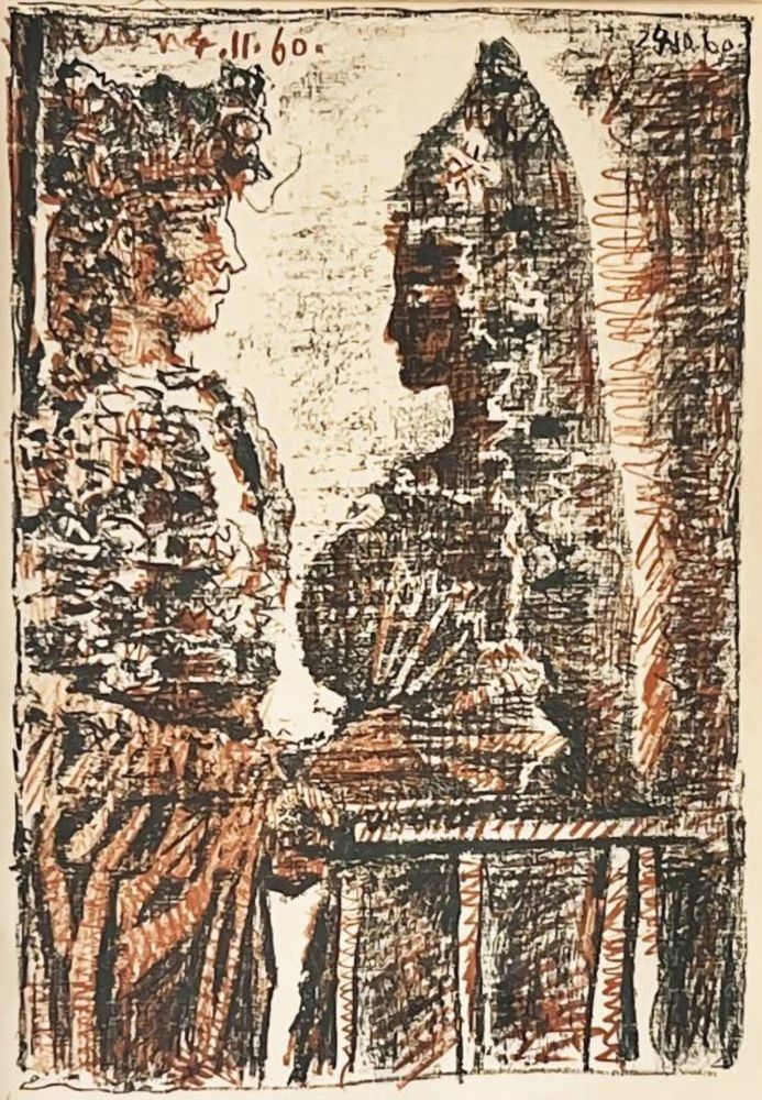 Lithographie Picasso - Torrero et dame