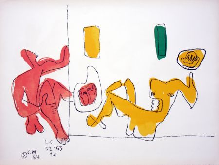 Lithographie Le Corbusier - Touching Their Feet