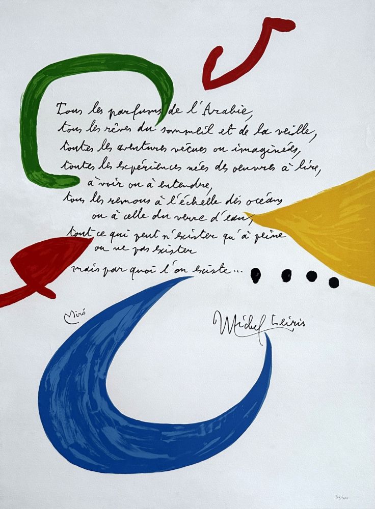 Lithographie Miró - Tous les parfums