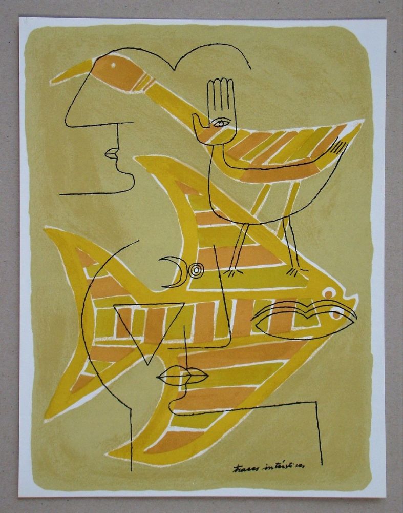 Lithographie Brauner - Traces interstices