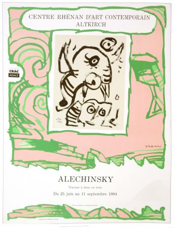 Plakat Alechinsky - Travaux a deux ou trois 
