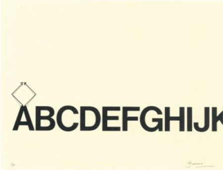 Lithographie Brossa - Tren de lletres