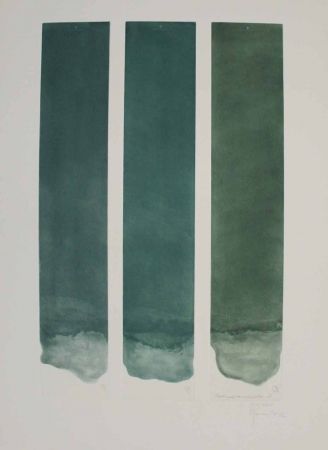 Aquatinta Hernandez Pijuan - Tres colors per a un espai verd