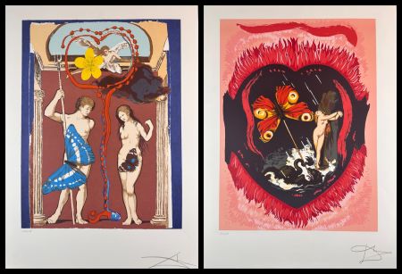 Lithographie Dali - Triumph of Love Suite with Original Portfolio Case