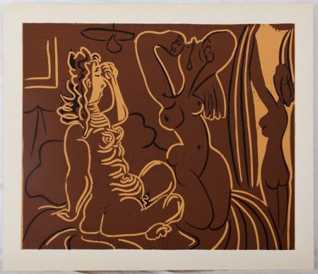 Linolschnitt Picasso - Trois femmes au réveil