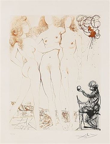 Radierung Dali - Trois Graces